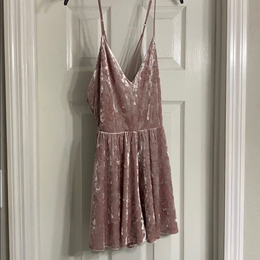 Crushed velvet romper
